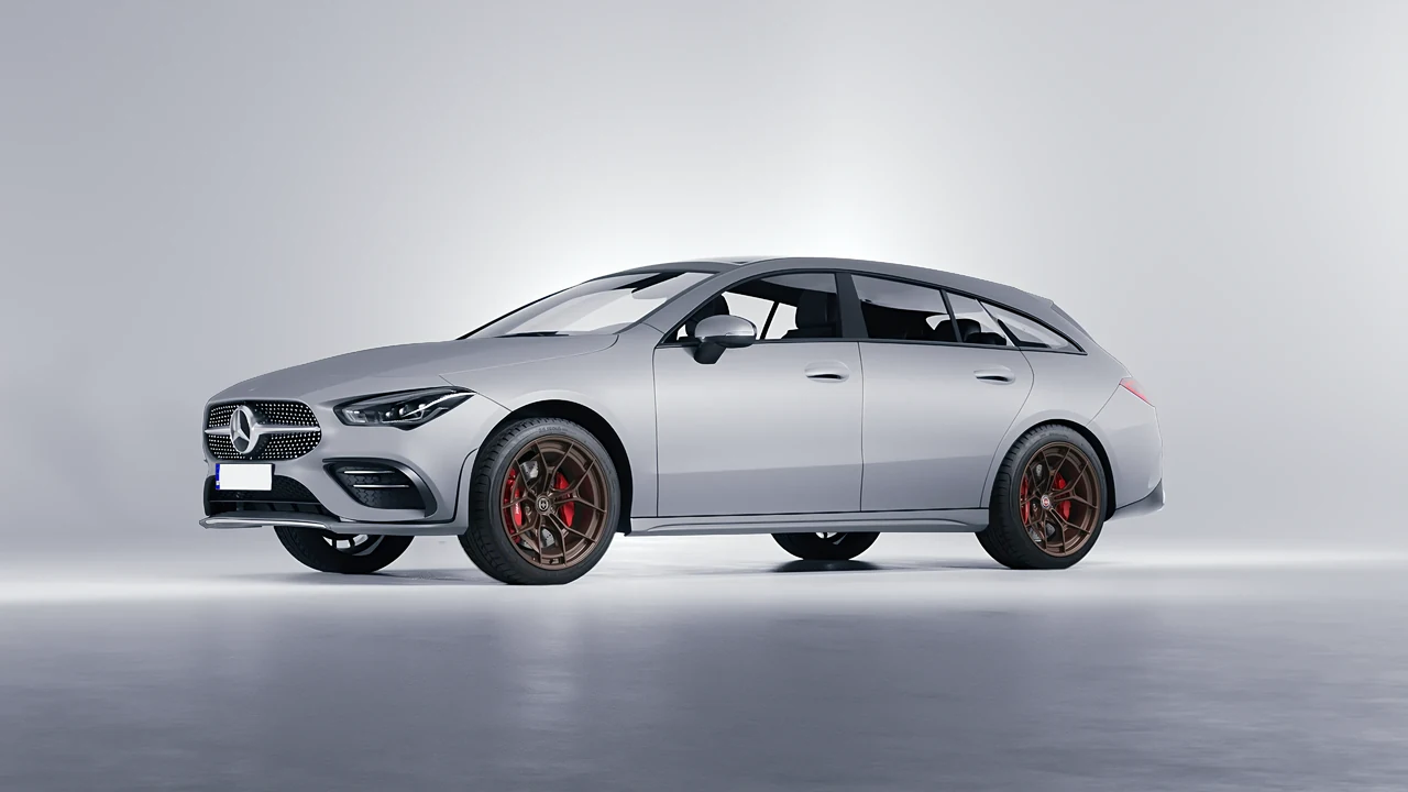Mercedes-Benz CLA Shooting Brake 2020 on HRE Performance Wheels P301 forged wheels, front three-quarter view
