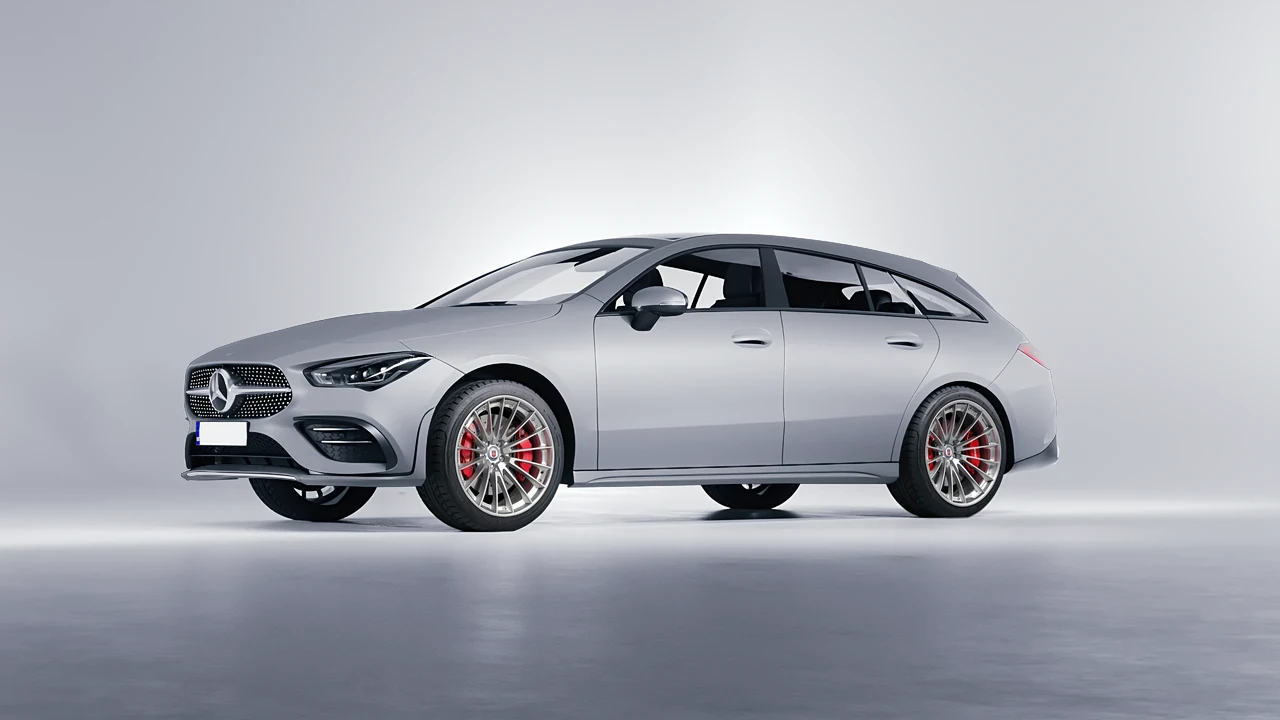 Mercedes-Benz CLA Shooting Brake 2020 on HRE Performance Wheels S209 forged wheels, front three-quarter view