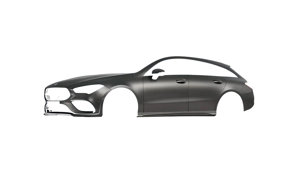 Mercedes-Benz CLA Shooting Brake 2020 wrapped in Black Rock Grey (Avery Dennison SW900-823-M), front three-quarter view