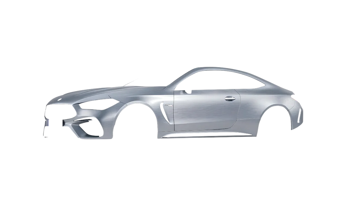 Mercedes-Benz CLE 53 AMG Coupe 2024 wrapped in Brushed Aluminum (Avery Dennison SW900-812-X), front three-quarter view