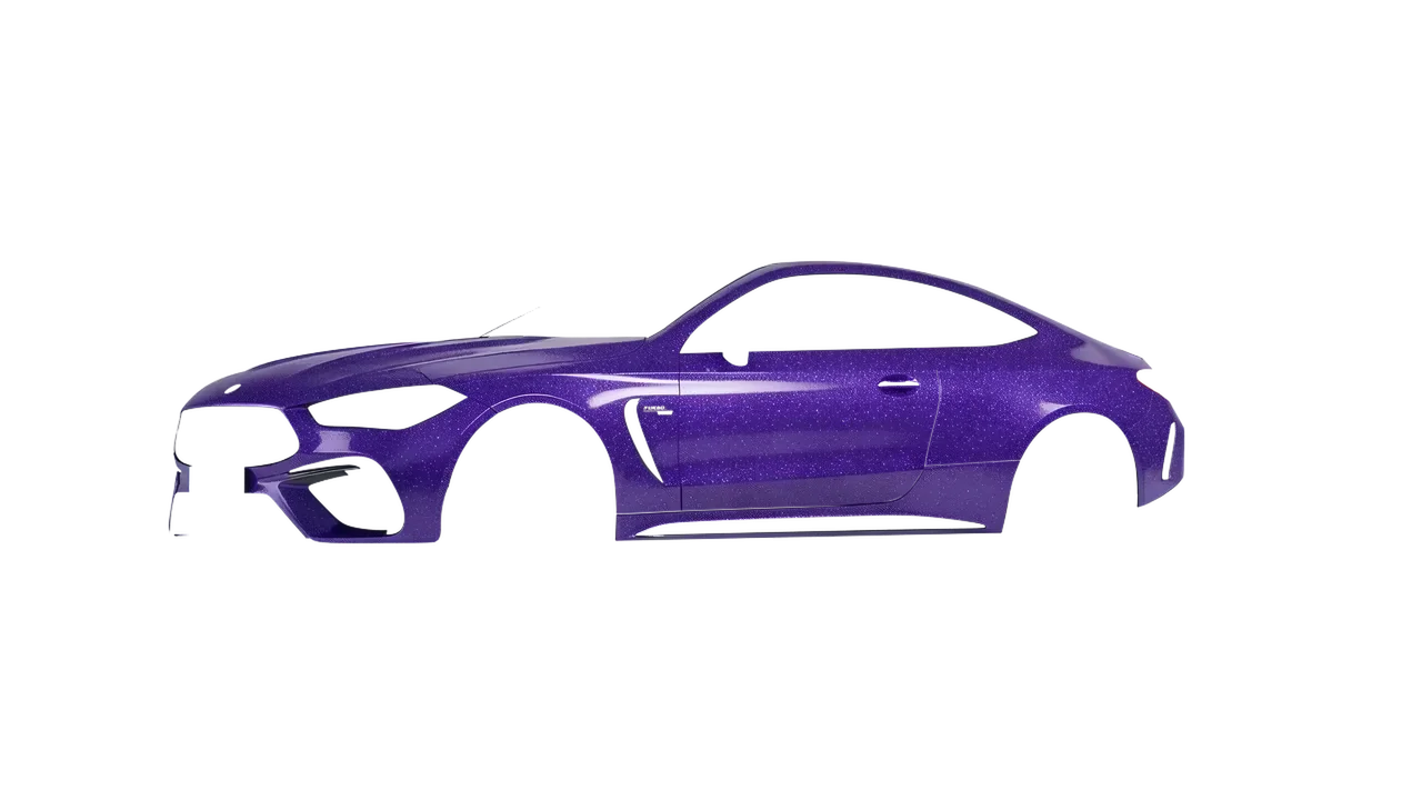 Mercedes-Benz CLE 53 AMG Coupe 2024 wrapped in Purple (Avery Dennison SW900-587-D), front three-quarter view