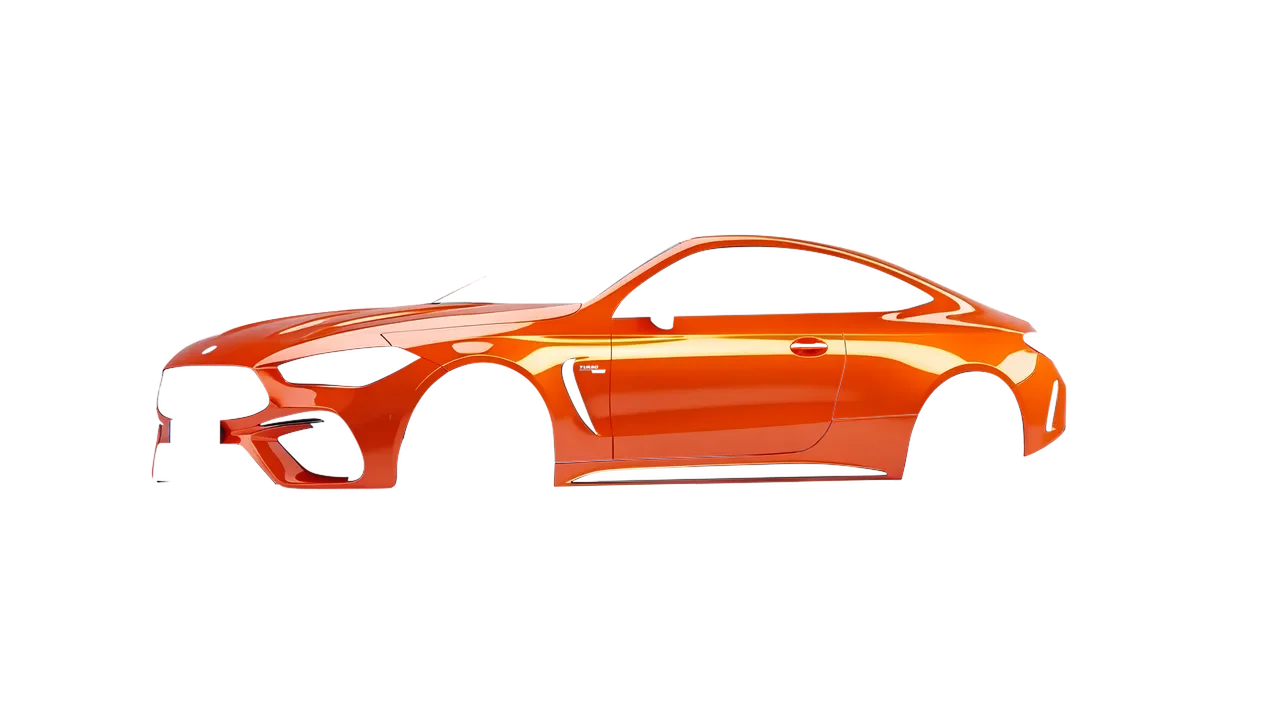 Mercedes-Benz CLE 53 AMG Coupe 2024 wrapped in Fiery Orange (3M G364), front three-quarter view