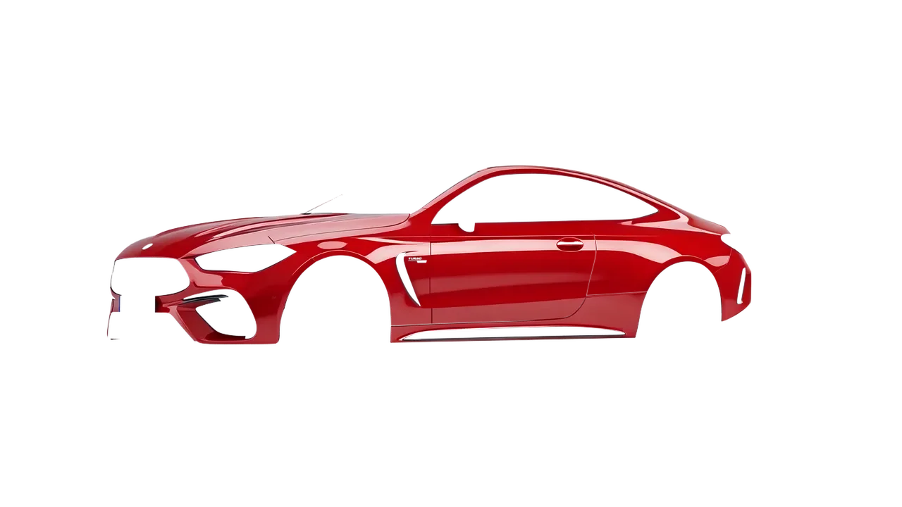 Mercedes-Benz CLE 53 AMG Coupe 2024 wrapped in Hot Rod Red (3M G13), front three-quarter view