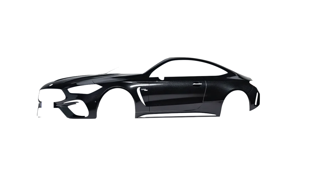 Mercedes-Benz CLE 53 AMG Coupe 2024 wrapped in Mystery Black (Avery Dennison SW900-184-M), front three-quarter view