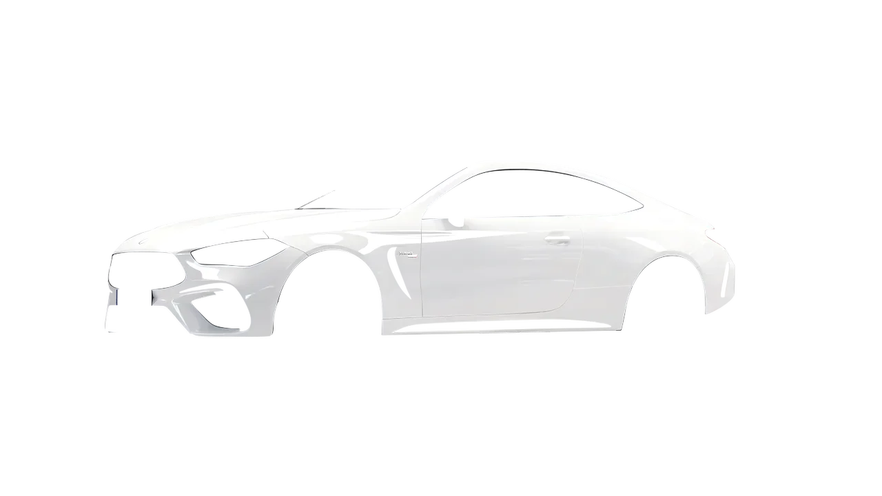 Mercedes-Benz CLE 53 AMG Coupe 2024 wrapped in Gloss White (3M G10), front three-quarter view