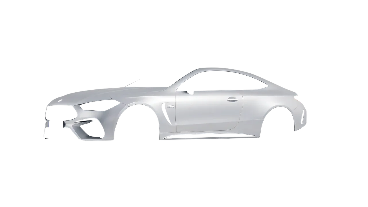 Mercedes-Benz CLE 53 AMG Coupe 2024 wrapped in Matte Silver (3M M21), front three-quarter view
