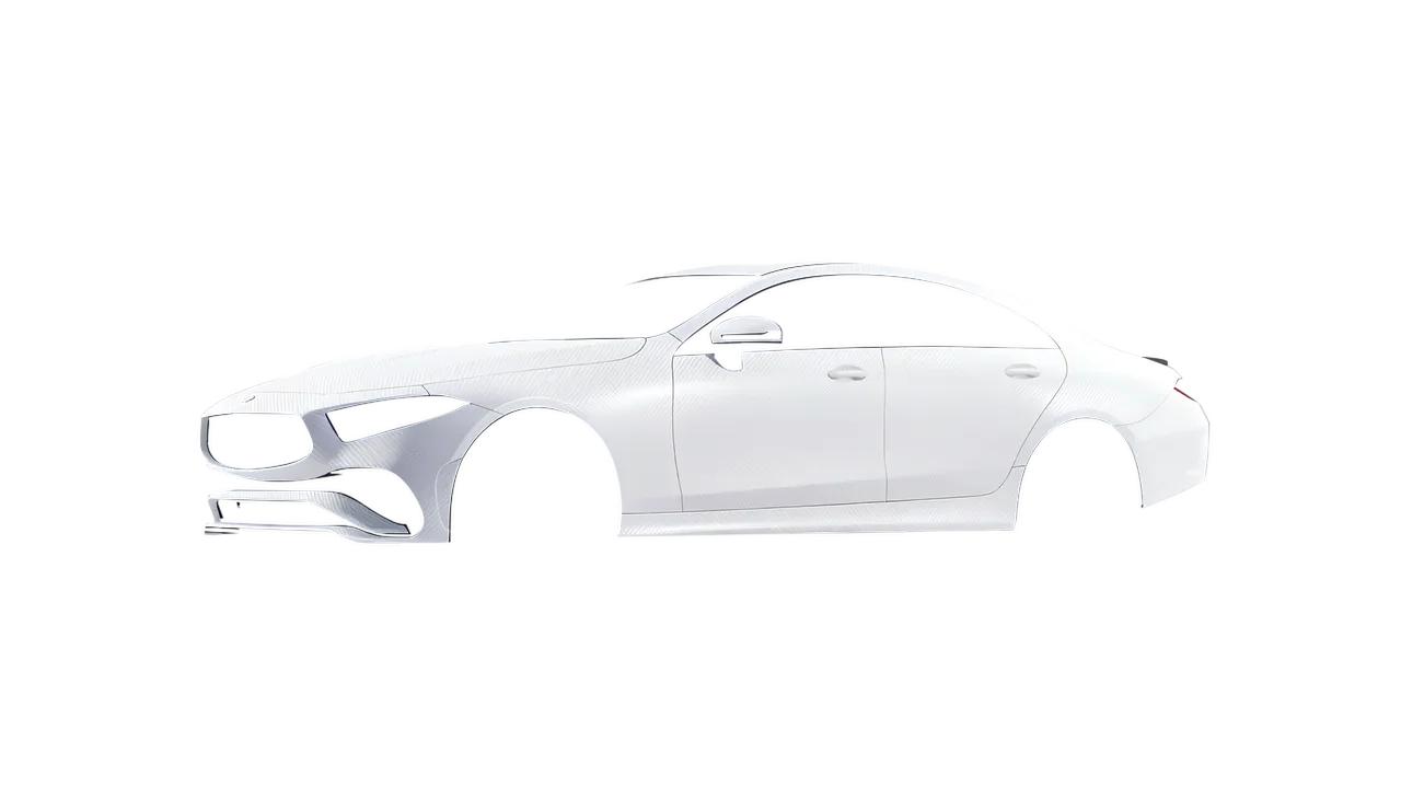 Mercedes-Benz CLS Class 2022 wrapped in Carbon Fiber White (Avery Dennison SW900-115-X), front three-quarter view