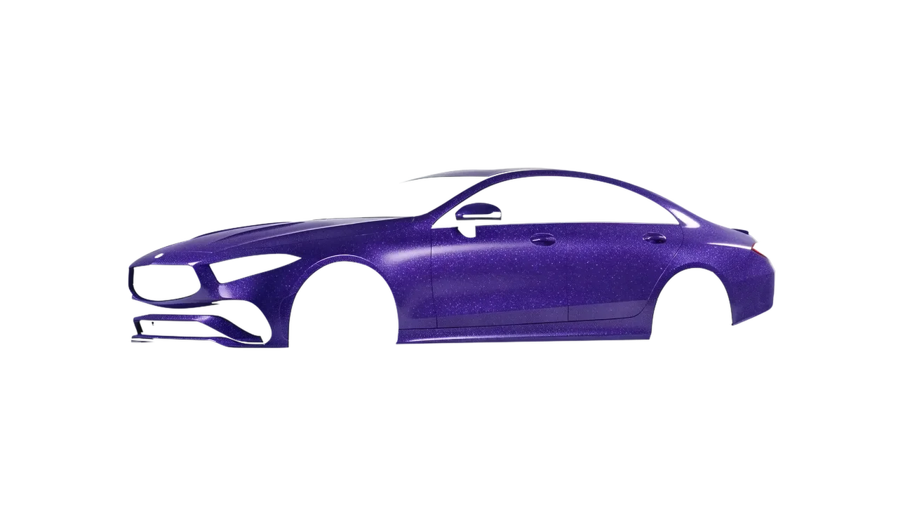 Mercedes-Benz CLS Class 2022 wrapped in Purple (Avery Dennison SW900-587-D), front three-quarter view