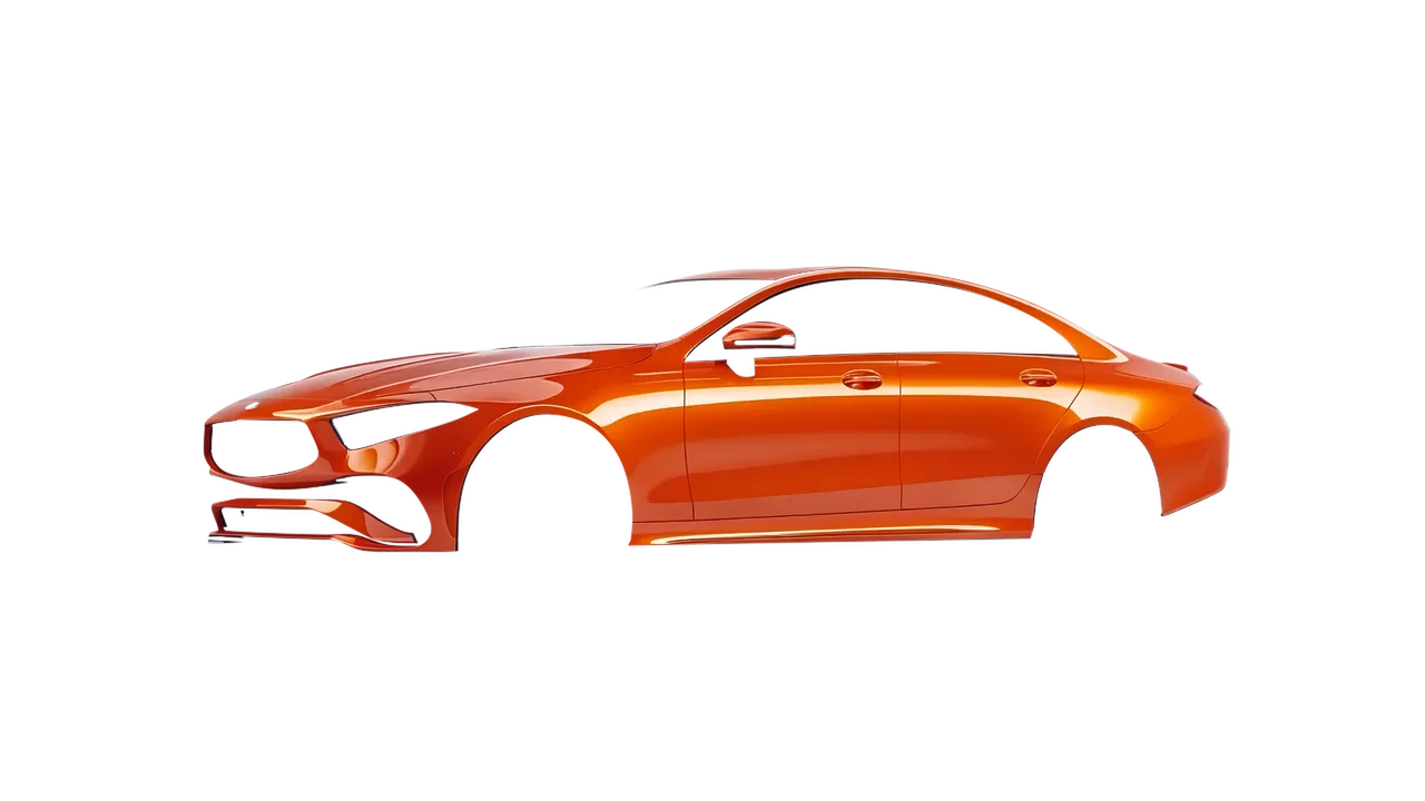Mercedes-Benz CLS Class 2022 wrapped in Fiery Orange (3M G364), front three-quarter view