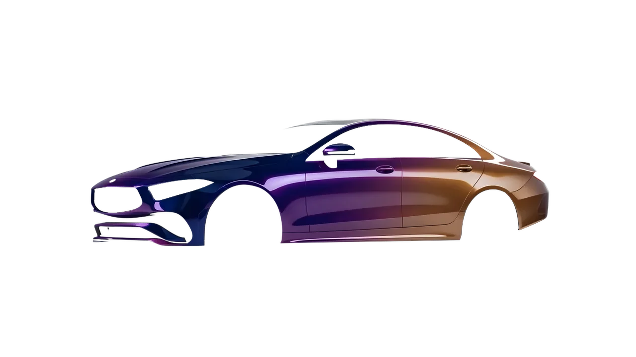 Mercedes-Benz CLS Class 2022 wrapped in Gloss Flip Deep Space (3M GP278), front three-quarter view
