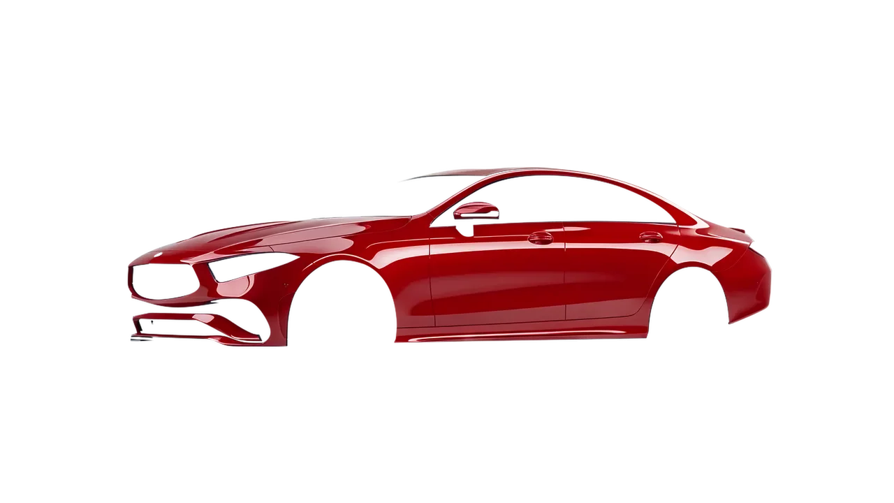 Mercedes-Benz CLS Class 2022 wrapped in Hot Rod Red (3M G13), front three-quarter view