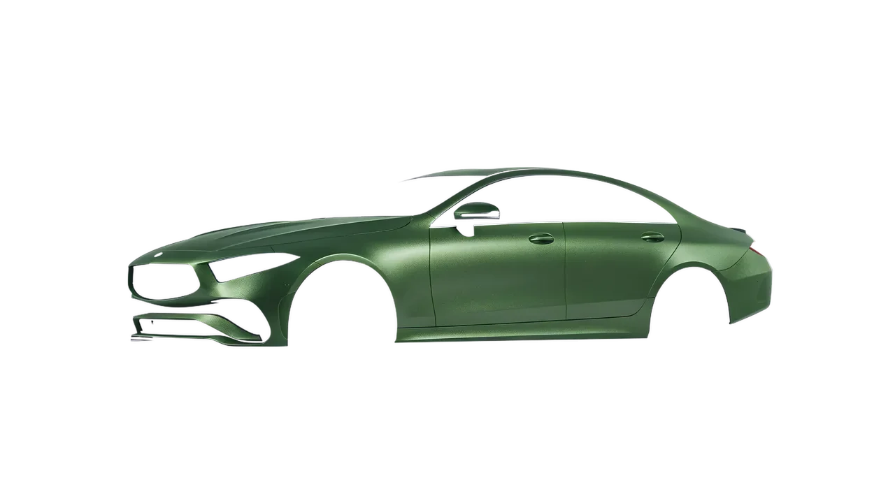 Mercedes-Benz CLS Class 2022 wrapped in Apple Green (Avery Dennison SW900-745-M), front three-quarter view