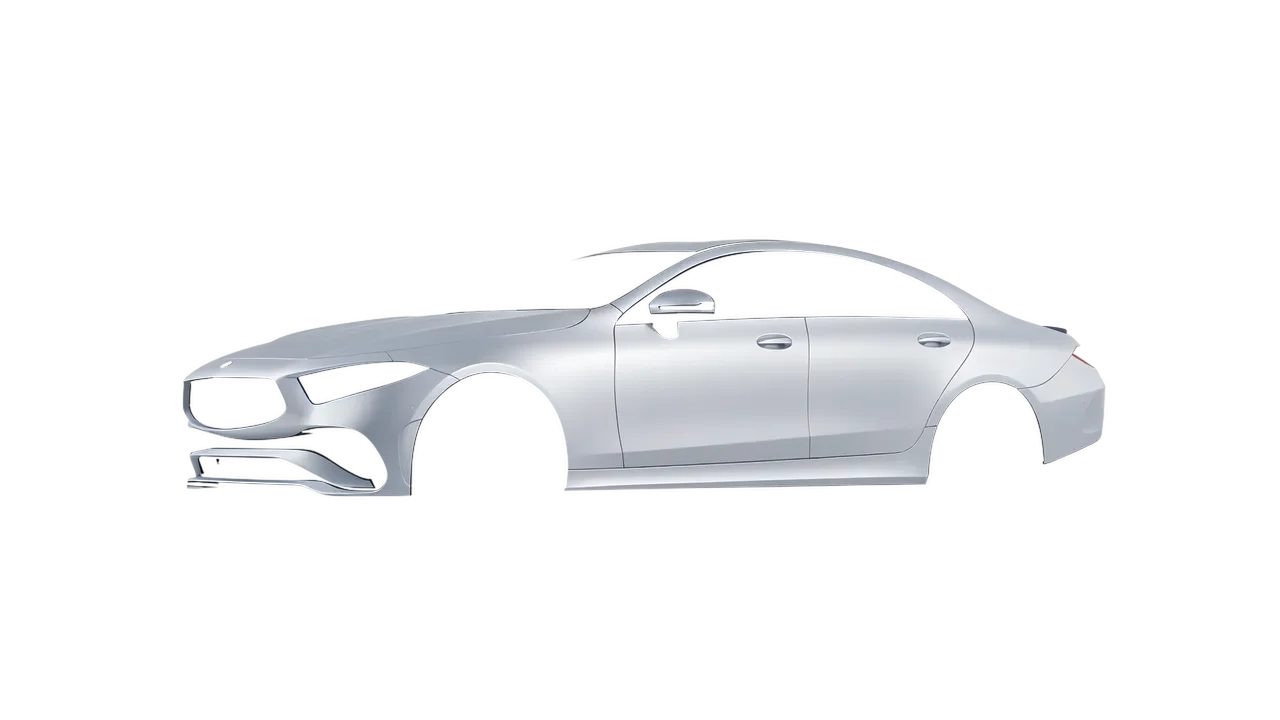 Mercedes-Benz CLS Class 2022 wrapped in Matte Silver (3M M21), front three-quarter view