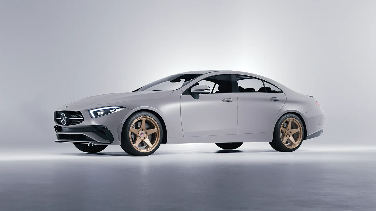 Mercedes-Benz CLS Class 2022 on HRE Performance Wheels 305-GTS forged wheels, front three-quarter view
