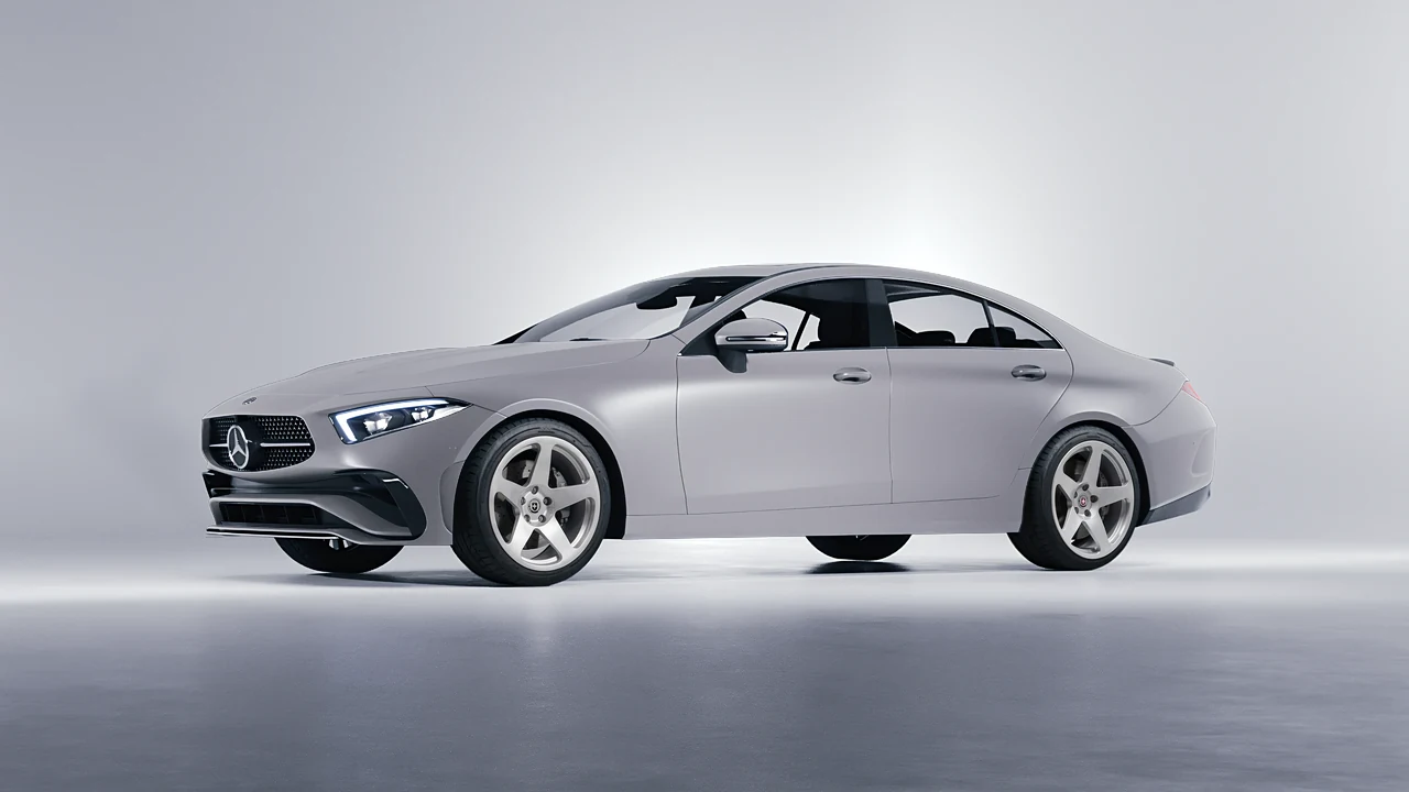 Mercedes-Benz CLS Class 2022 on HRE Performance Wheels 305M forged wheels, front three-quarter view