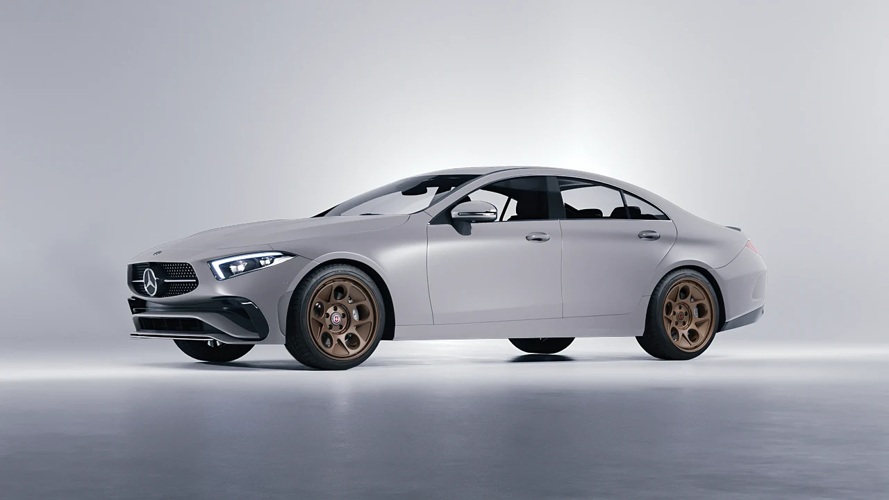 Mercedes-Benz CLS Class 2022 on HRE Performance Wheels 454-GTM forged wheels, front three-quarter view