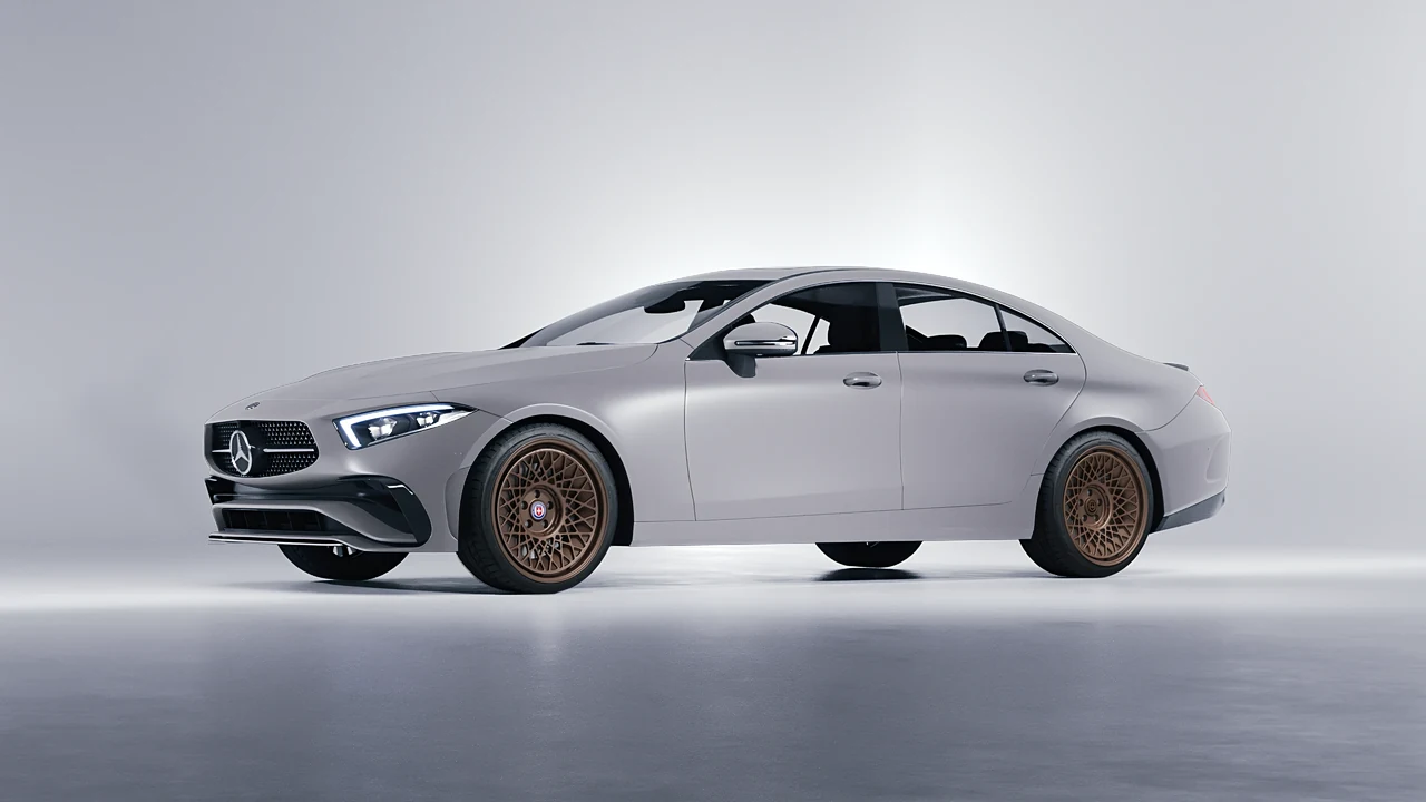 Mercedes-Benz CLS Class 2022 on HRE Performance Wheels 501-GTM forged wheels, front three-quarter view