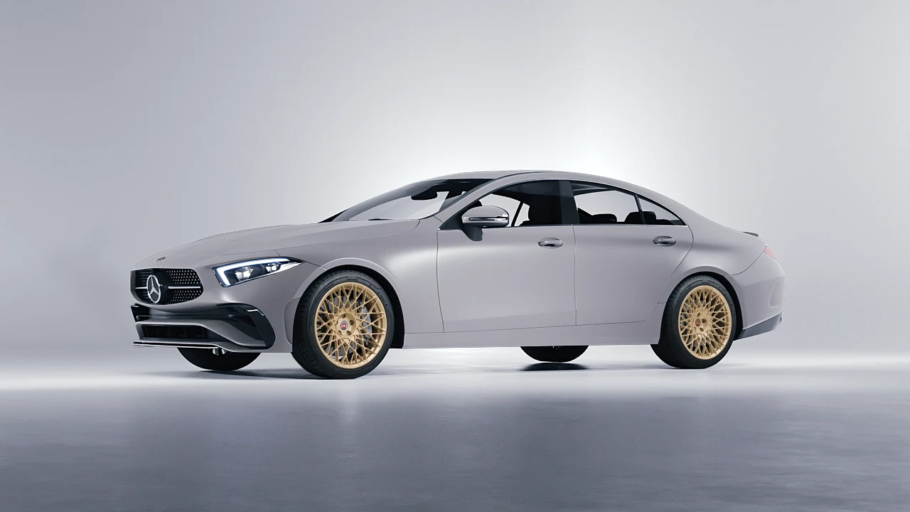 Mercedes-Benz CLS Class 2022 on HRE Performance Wheels 501M forged wheels, front three-quarter view
