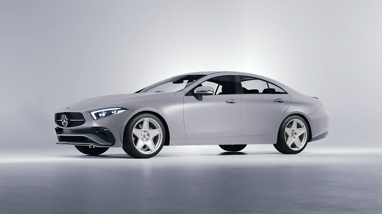 Mercedes-Benz CLS Class 2022 on HRE Performance Wheels 505M forged wheels, front three-quarter view