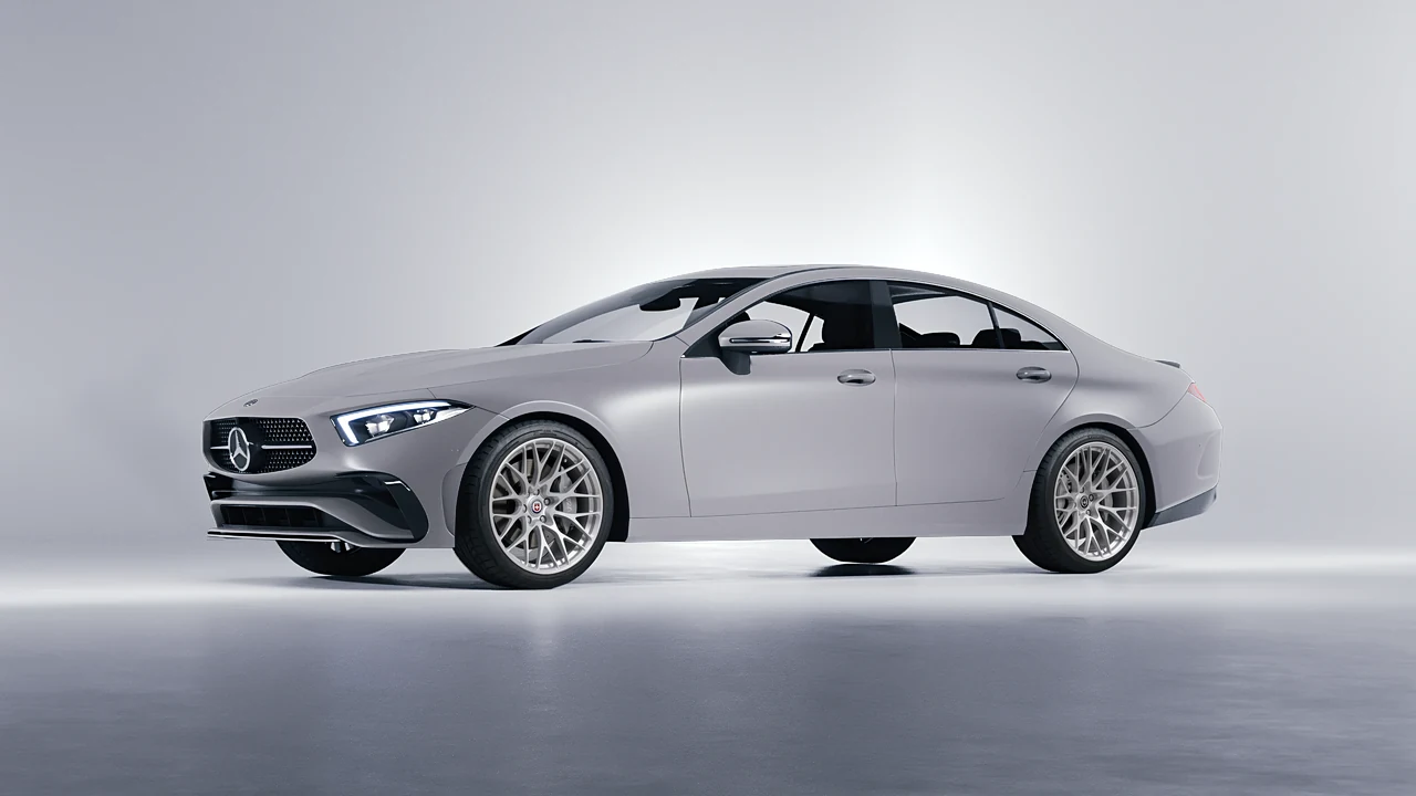 Mercedes-Benz CLS Class 2022 on HRE Performance Wheels 520M forged wheels, front three-quarter view