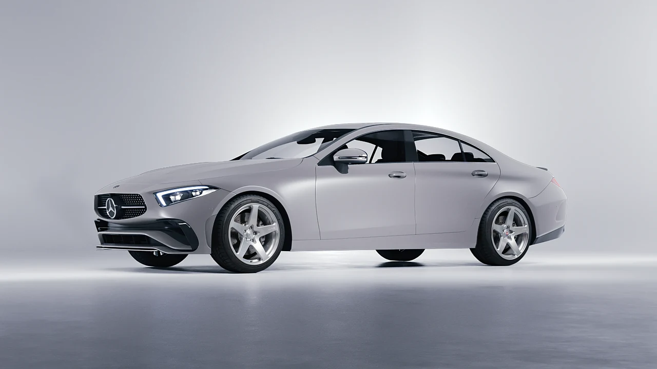 Mercedes-Benz CLS Class 2022 on HRE Performance Wheels 527M forged wheels, front three-quarter view