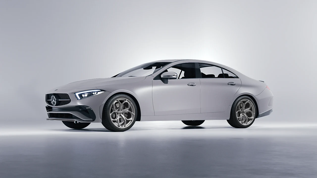 Mercedes-Benz CLS Class 2022 on HRE Performance Wheels P111SC forged wheels, front three-quarter view