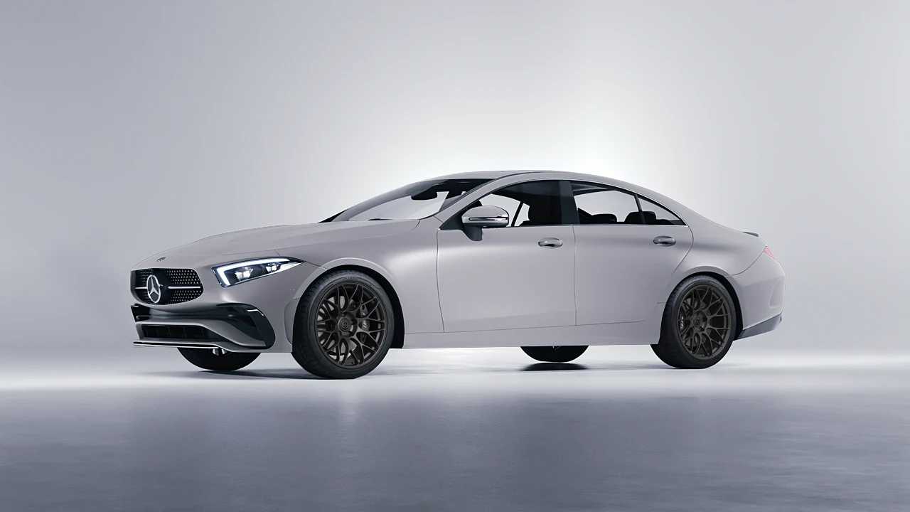 Mercedes-Benz CLS Class 2022 on HRE Performance Wheels RC100 forged wheels, front three-quarter view