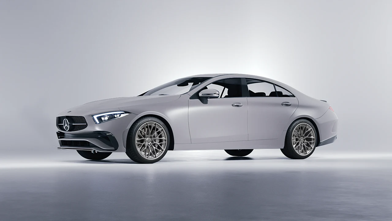 Mercedes-Benz CLS Class 2022 on HRE Performance Wheels S200 forged wheels, front three-quarter view