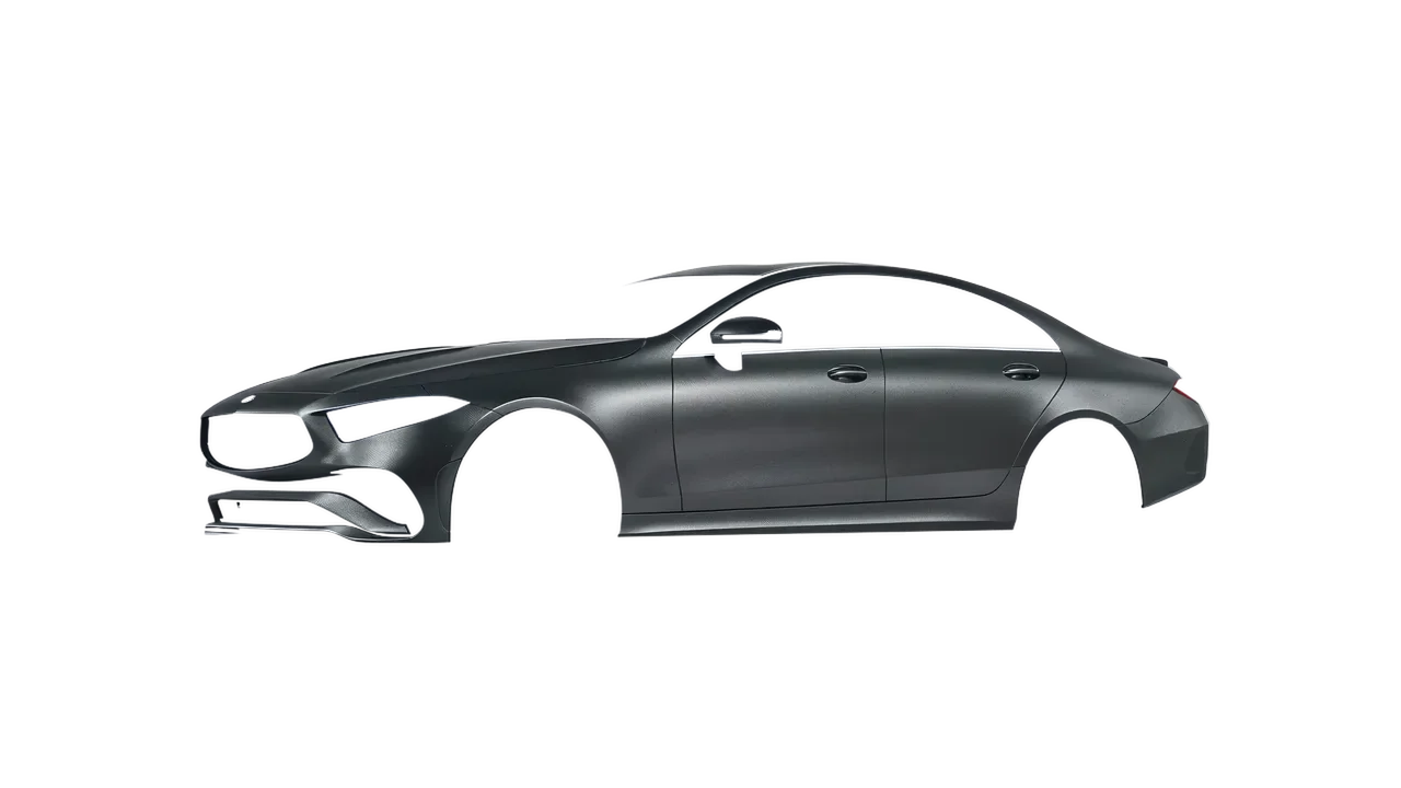 Mercedes-Benz CLS Class 2022 wrapped in Black Rock Grey (Avery Dennison SW900-823-M), front three-quarter view