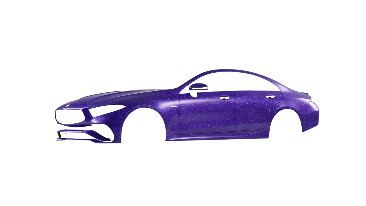Mercedes-Benz CLS Class AMG 2022 wrapped in Purple (Avery Dennison SW900-587-D), front three-quarter view