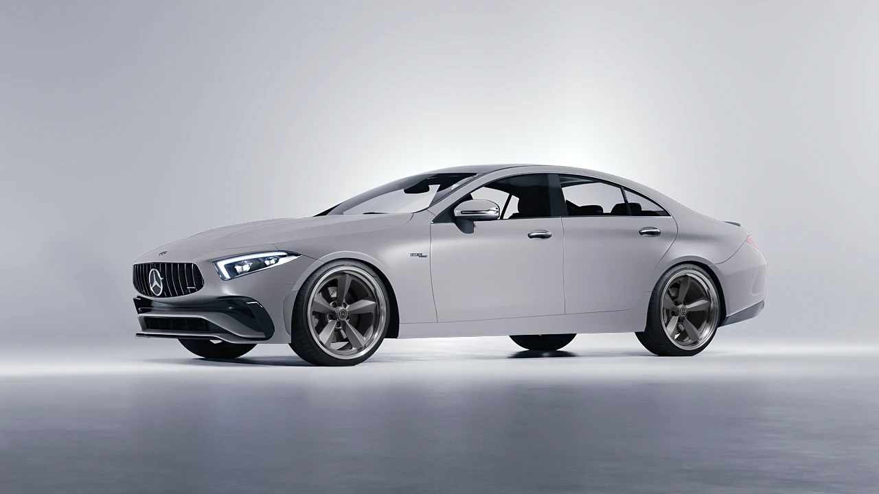 Mercedes-Benz CLS Class AMG 2022 on HRE Performance Wheels 105 forged wheels, front three-quarter view