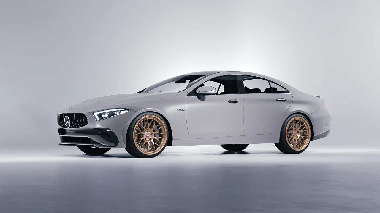 Mercedes-Benz CLS Class AMG 2022 on HRE Performance Wheels 300-GTS forged wheels, front three-quarter view