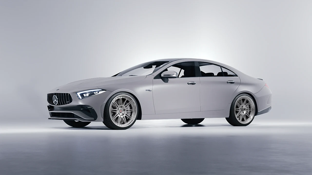 Mercedes-Benz CLS Class AMG 2022 on HRE Performance Wheels 301 forged wheels, front three-quarter view