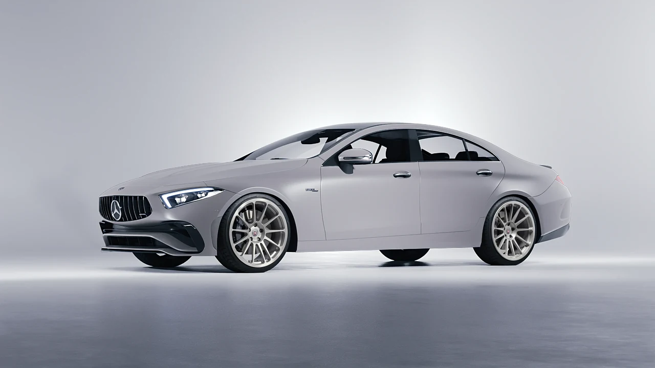 Mercedes-Benz CLS Class AMG 2022 on HRE Performance Wheels 303M forged wheels, front three-quarter view
