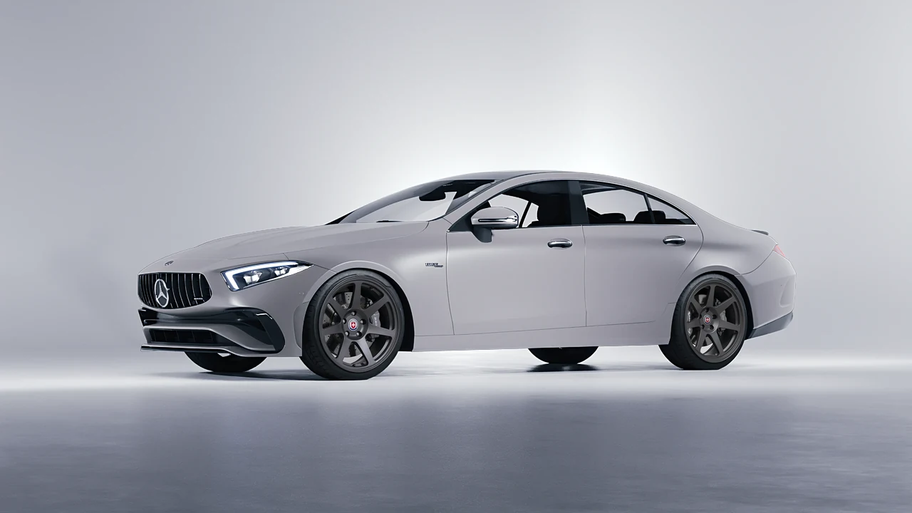 Mercedes-Benz CLS Class AMG 2022 on HRE Performance Wheels 307-GT forged wheels, front three-quarter view