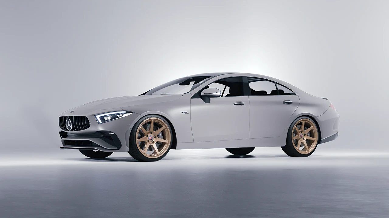 Mercedes-Benz CLS Class AMG 2022 on HRE Performance Wheels 307-GTS forged wheels, front three-quarter view