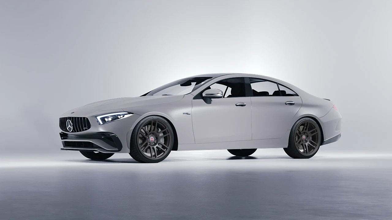 Mercedes-Benz CLS Class AMG 2022 on HRE Performance Wheels 312-GT forged wheels, front three-quarter view