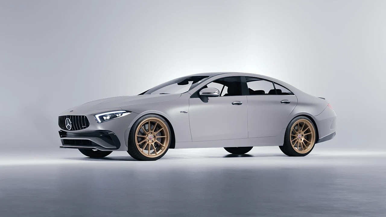 Mercedes-Benz CLS Class AMG 2022 on HRE Performance Wheels 313-GTS forged wheels, front three-quarter view