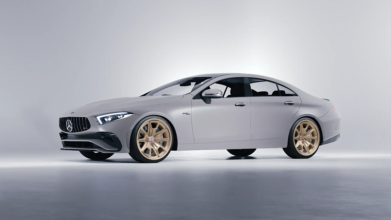Mercedes-Benz CLS Class AMG 2022 on HRE Performance Wheels 427M forged wheels, front three-quarter view