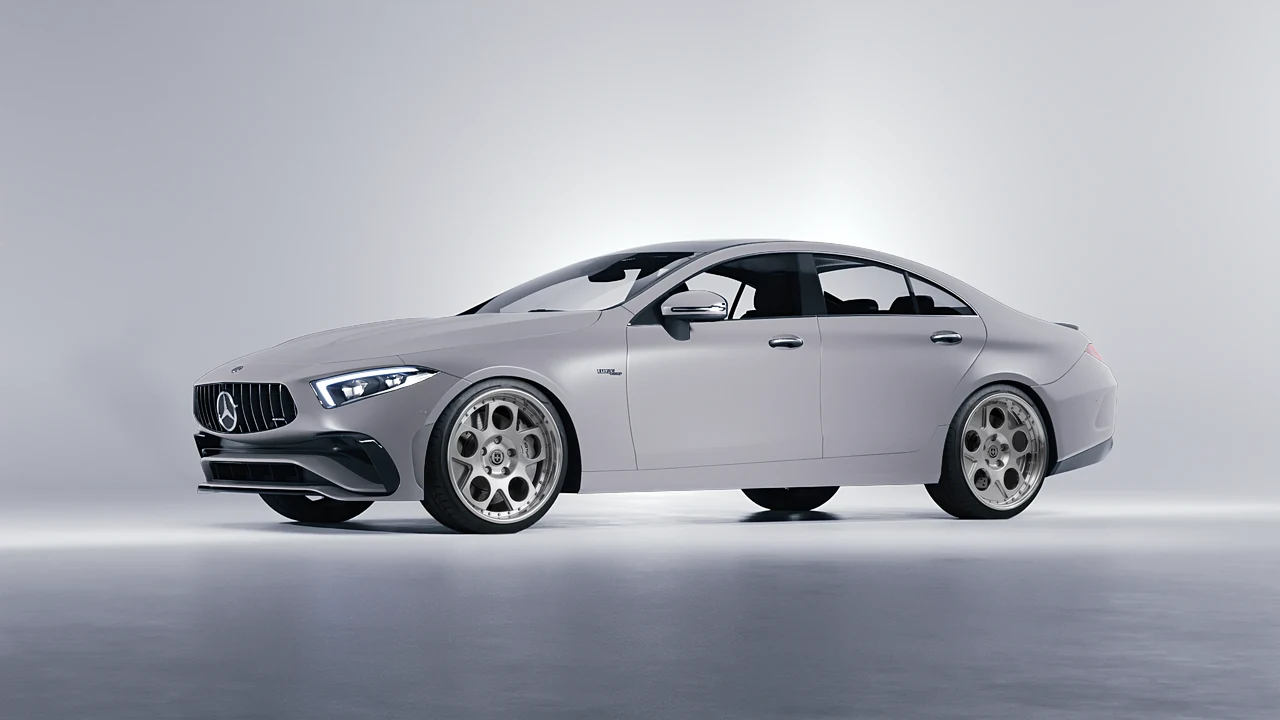 Mercedes-Benz CLS Class AMG 2022 on HRE Performance Wheels 454 forged wheels, front three-quarter view