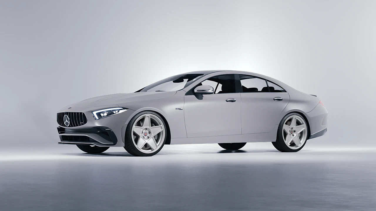 Mercedes-Benz CLS Class AMG 2022 on HRE Performance Wheels 505M forged wheels, front three-quarter view