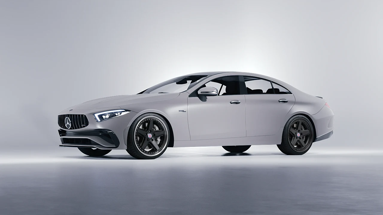 Mercedes-Benz CLS Class AMG 2022 on HRE Performance Wheels 517 forged wheels, front three-quarter view