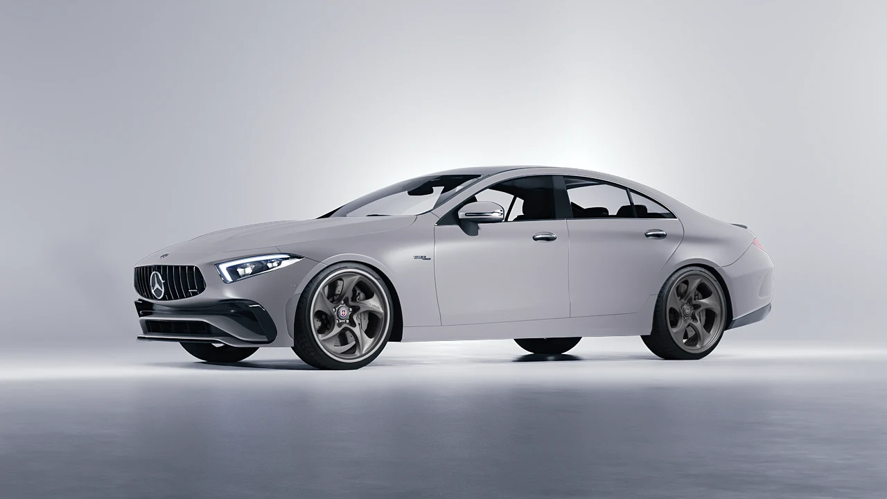 Mercedes-Benz CLS Class AMG 2022 on HRE Performance Wheels 522 forged wheels, front three-quarter view