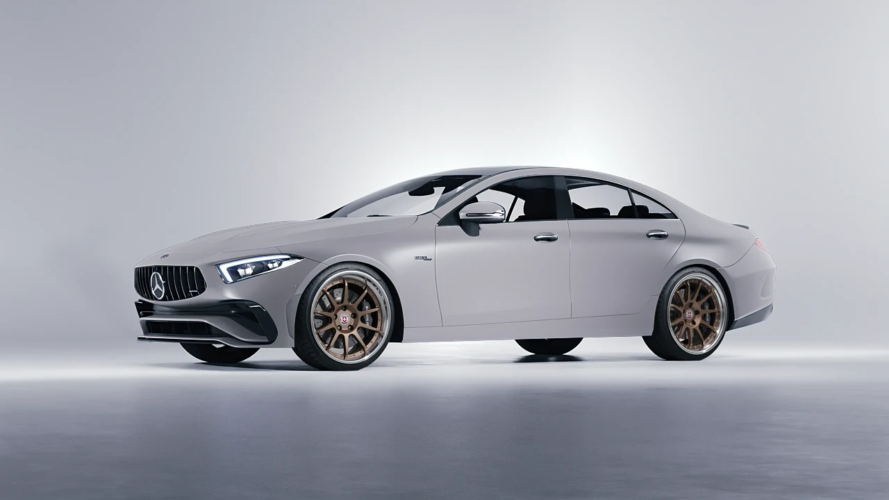 Mercedes-Benz CLS Class AMG 2022 on HRE Performance Wheels C103 forged wheels, front three-quarter view