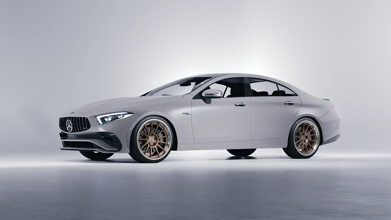 Mercedes-Benz CLS Class AMG 2022 on HRE Performance Wheels C109 forged wheels, front three-quarter view