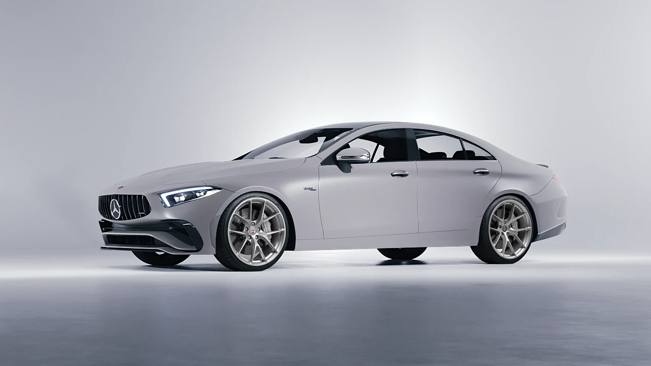Mercedes-Benz CLS Class AMG 2022 on HRE Performance Wheels P101 forged wheels, front three-quarter view