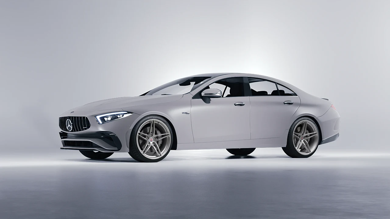 Mercedes-Benz CLS Class AMG 2022 on HRE Performance Wheels P107 forged wheels, front three-quarter view