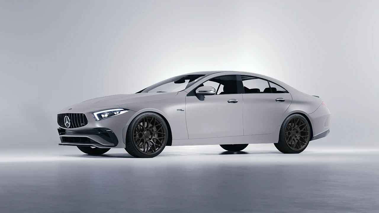 Mercedes-Benz CLS Class AMG 2022 on HRE Performance Wheels RC100 forged wheels, front three-quarter view