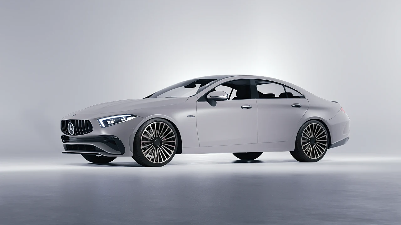Mercedes-Benz CLS Class AMG 2022 on RDB LA Twenty Three forged wheels, front three-quarter view