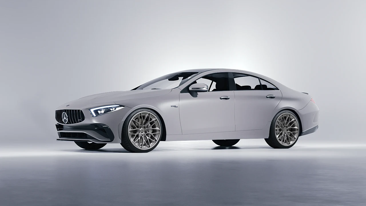 Mercedes-Benz CLS Class AMG 2022 on HRE Performance Wheels S200 forged wheels, front three-quarter view